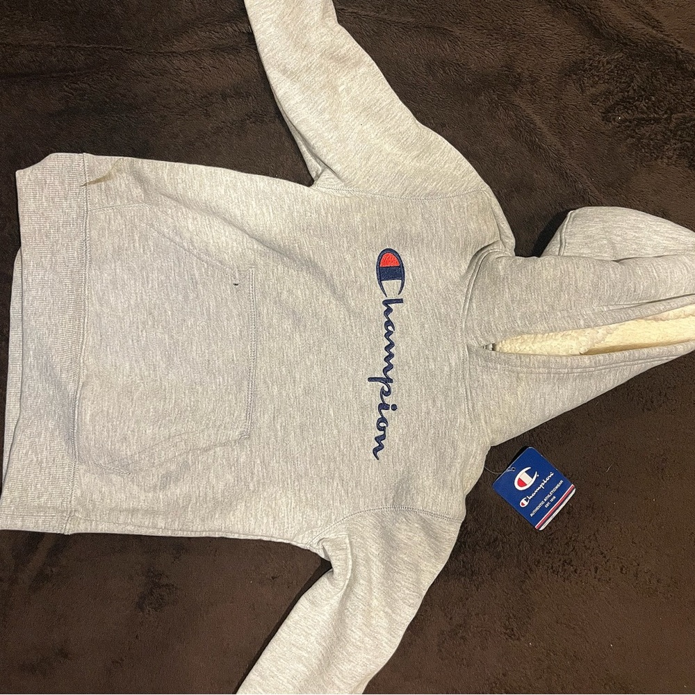 Champion Light Gray Pullover Hoodie